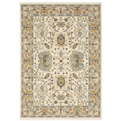 Oriental Weavers Lucca 2063Y Ivory/ Multi Indoor Area Rug - 5'3" x 7'6"