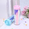 Unique Bargains Double Wall Acrylic Straw Tumbler Insulated with Lid - 4 of 4