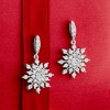 Ross-Simons Italian 2.60 ct. t.w. CZ Snowflake Drop Earrings in Sterling Silver - 3 of 4