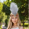 Unique Bargains Halloween Christmas Women's Tribal Style Feather Headband 1 Pc - 2 of 4