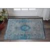 Gray and Green Medallion Non Skid Area Rug - 2 of 4