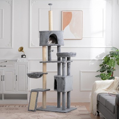 Acekool 105" Cat Tower - Multi-Level Tree with Caves, Perches & Scratching Posts