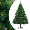 vidaXL Artificial Hinged Christmas Tree Green and Yellow PVC, Metal - 2 of 4