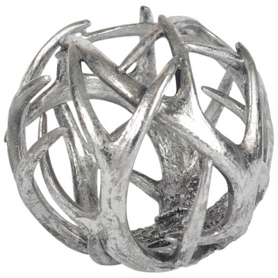 HomeRoots 7" Silver Metal Tabletop Sculpture
