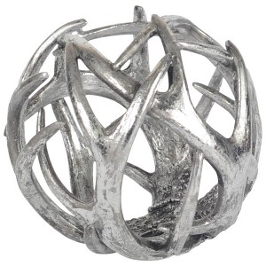 HomeRoots 7" Silver Metal Tabletop Sculpture - 1 of 4
