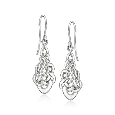 Ross-Simons Sterling Silver Celtic Knot Drop Earrings