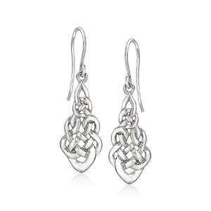 Ross-Simons Sterling Silver Celtic Knot Drop Earrings - 1 of 3