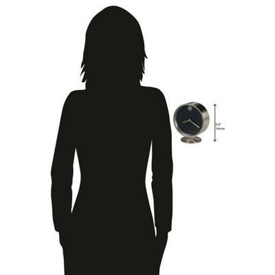 Modern Black and Silver Quartz Table Clock