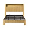 Lyngins Modern Platform Bed Frame with Wave-Shaped Curved Panels, Queen Size Bed Frame with Storage Headboard, All-Metal Support, Premium Wood Accents - 4 of 4