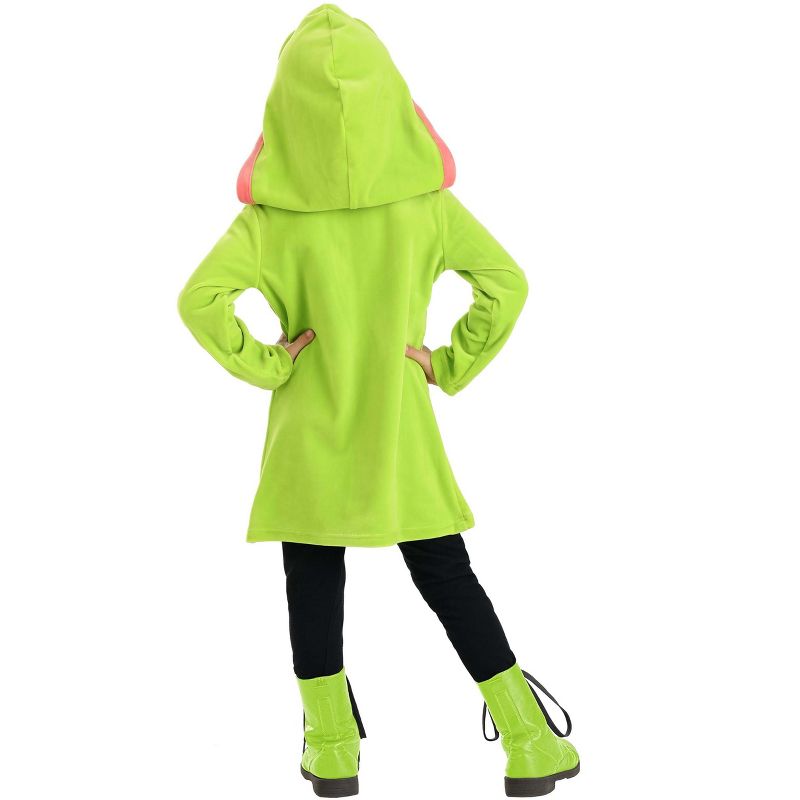 HalloweenCostumes.com Ghostbusters Slimer Toddler Hoodie Costume for Girls., 2 of 6