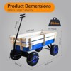 RISOKEYS Kids Wagon,with Removable Wooden Side Panels - Pet Wagon,Foldable Design,176lbs Capacity for Toys,Snacks and Outdoor Adventures - 3 of 4