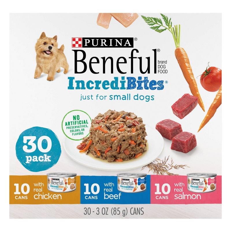 Beneful Incredibites with Chicken, Salmon and Beef Wet Dog Food - 30ct, 1 of 8