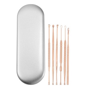 Unique Bargains Stainless Steel Ear Cleansing Tool Set Ear Care Set with Storage Case - 1 of 4