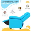 PU Leather Reclining Toddler Chair with Armrest, Footrest and Headrest - 2 of 4