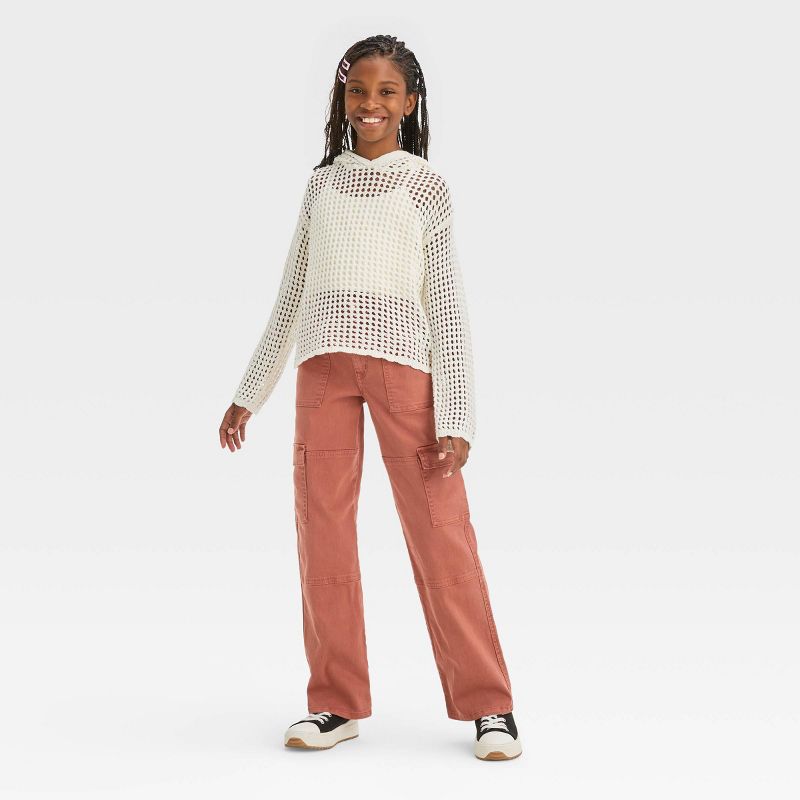 Girls' Open Knit Pullover Sweater - art class™, 4 of 7