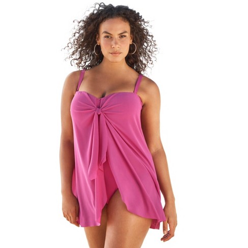 Women's Full Coverage Tummy Control Twist-front One Piece Swimsuit