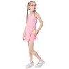 Girls Silt Tennis Dress with Built-in Shorts Girls Athletic Dress Sleeveless A Line Tennis Dress Pleated Girls Golf Dress - 2 of 4