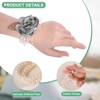 Unique Bargains Artificial Floral Decorative Wrist Corsage Bracelet Rose 6 Pcs - 2 of 4