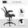 Mshliw Ergonomic Tall Mesh Office Chair with Adjustable Height, Lumbar Support, Flip-Up Arms, Footrest Ring, and Swivel Wheels - 3 of 4