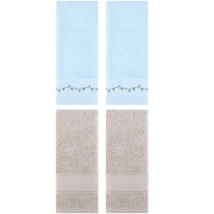 REGALWOVEN 4 Pcs Soft Absorbent Bathroom Decorative Hand Towel Set for Kitchen - 1 of 4