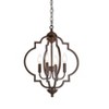 Elegant Lighting Sandara 4 lights pendant in weathered oak - 3 of 4