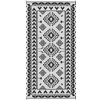 NAYSAYE 9' x 18' Reversible Outdoor Patio Rug Portable Camping Area Mat Waterproof for Indoor and Outdoor Use, Black and White - 2 of 4