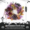 Fall Wreaths for Front Door Outside 18 Inch Autumn Wreath with Artificial Flowers, Fall Leaves – Halloween Door Wreath for Indoor Outdoor Decor - 3 of 4