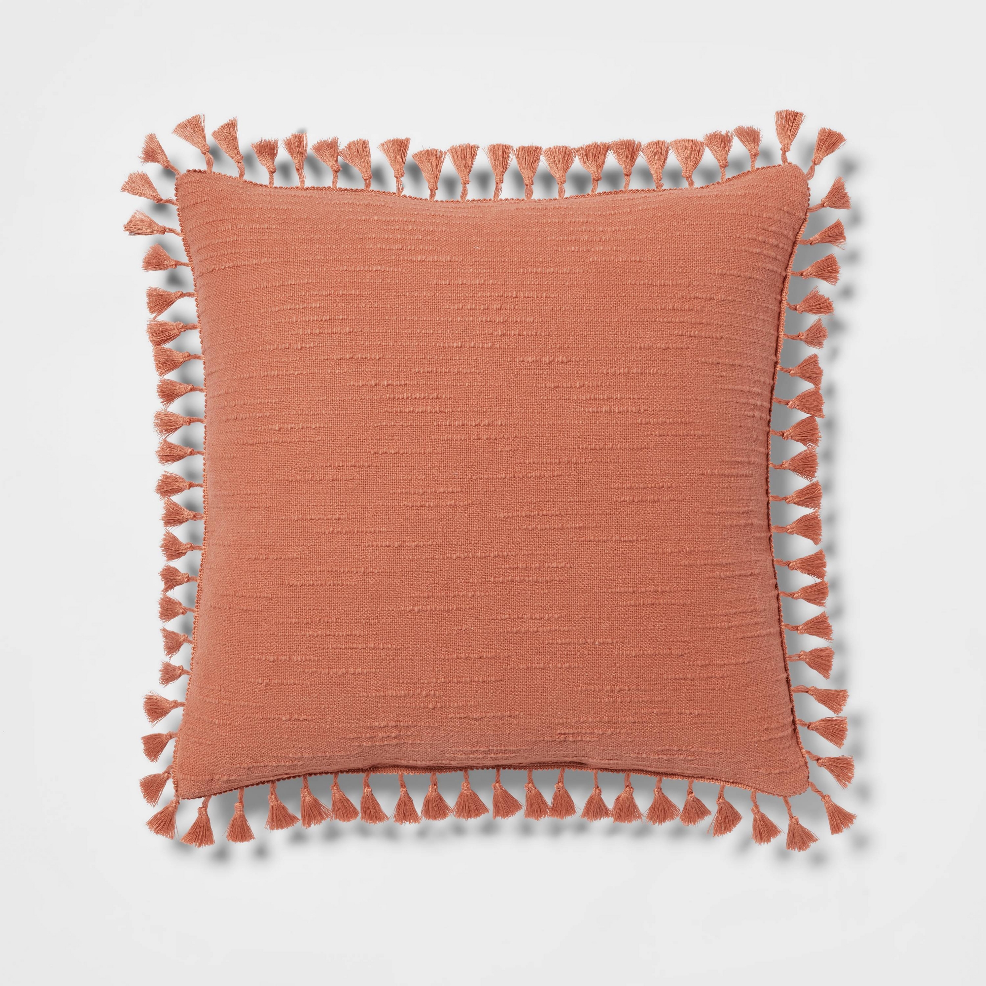 Terracotta Tassel Throw Pillow