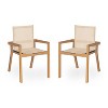 NicBex Mesh Patio Dining Chairs Set of 2,Outdoor Chairs with Acacia Wood Frame,Kitchen Chairs for Dining Room,Patio - 2 of 4