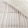 NicBex 3-Piece Faux Fur King Size Bedding Comforter Sets, All-Over Pleated Fur Bedding Set, 1 Comforter, 2 Pillow Shams, Machine Washable - 3 of 4