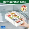 YIGII Divided Serving Tray with Lid and Handles 8 Compartments Snack Box Container Charcuterie Organizer Snackle Box Container for Candy,Nuts,White - 3 of 4