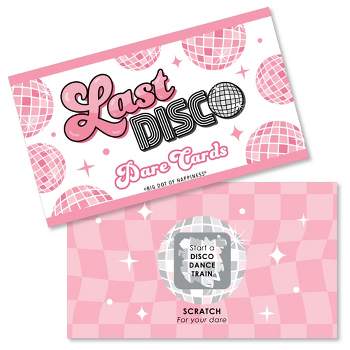 Big Dot of Happiness Last Disco - Bachelorette Party Game Scratch Off Dare Cards - 22 Count