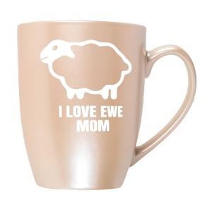 Elanze Designs Mother's Day Appreciation Coffee Cup Mug 10 Ounce Ceramic With Shimmery Metallic Finish Sheep Love Ewe Mom Precious Pearl - 1 of 4