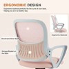 Office Mid Back Ergonomic Mesh Computer Desk Larger Seat Executive Height Adjustable Swivel Task Chair with Lumbar Support - 2 of 4