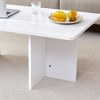 Okak Modern Practical Coffee Table, Engineered MDF Multi-Surface Side Table for Living Room, Bedroom & Study, Scratch-Resistant Finish, White - 3 of 4