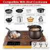 Angel Sar 7000W Dual Burner Electric Cooktop, 110V Portable Induction Cooker with 4 Preset Modes, 11-Level Power Control, for Home & RV Use - 4 of 4