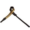 ChromaCast Leather Racing Stripe Guitar Strap with Suede Back, Gold w/ Black - 2 of 4