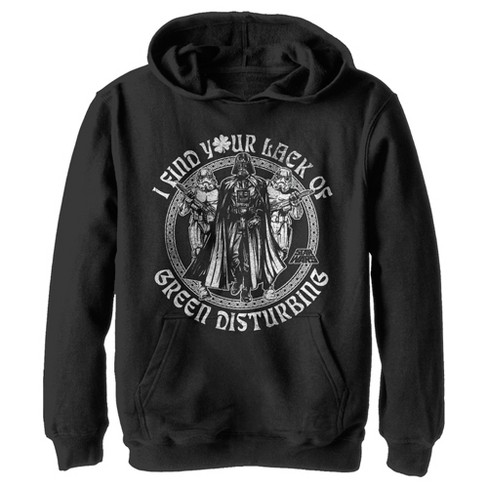 Boy's Star Wars Darth Vader St. Patrick's Day Your Lack of Green Disturbing Pull Over Hoodie - image 1 of 4