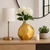 Decorative Textured Metal Vase for Livng Room Decor - Contemporary Home Accent Perfect for Bedroom, Office, and Tabletop Decor - 10", Gold - 3 of 4