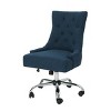 Tufted Office Chair with Adjustable Height & Swivel Base, Armless Fabric Desk Chair with Plush Seat Cushion-Cuddlewood - 3 of 4