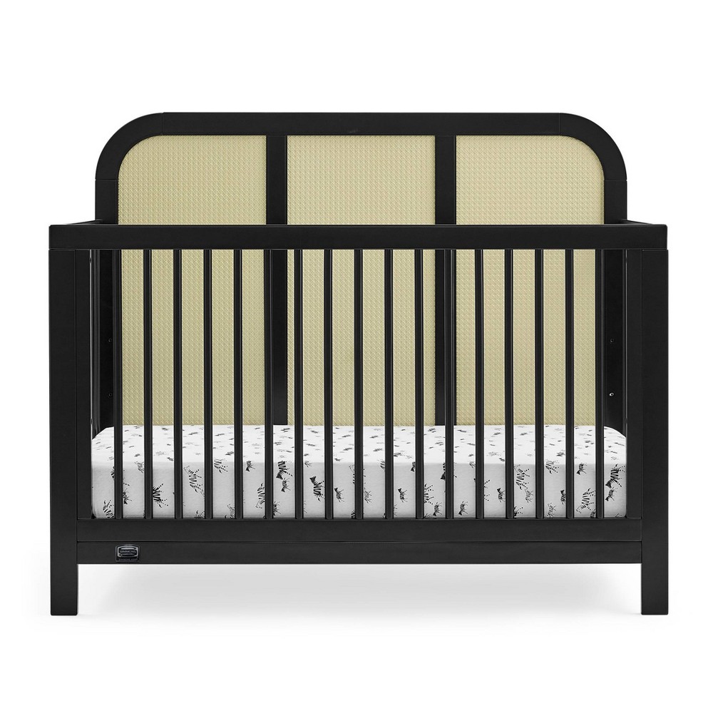 Simmons Kids&#39; Theo 6-in-1 Convertible Crib - Greenguard Gold Certified - Black/Textured Almond