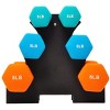 Sapphtopaz Neoprene Dumbbell Set with Vertical Rack, Hand Weights for Exercise and Muscle Toning, Multiple Colored - 2 of 2