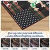 Christmas Area Rug, Santa Deer Print Washable Soft Carpet with Non Slip Backing, Low Pile Stain Resistant Floor Mat for Living Room, Bedroom - 4 of 4