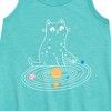 Girls' - Instant Message - Cat Solar System Graphic Sleeveless Aline Dress - 2 of 4