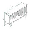TIRAMISUBEST 59.84" Large 4-Door Storage Cabinet, Versatile for Living Room, Kitchen, Bedroom, and Hallway with Adjustable Shelves - 4 of 4