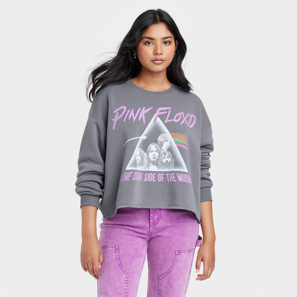 Size XXL Women's Pink Floyd Graphic Sweatshirt - Gray 