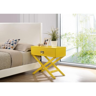 NicBex Modern 1 Drawer Nightstand Elegant Bedside Table with Solid Legs End Table for Living Room, Bedroom