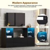 67.7" MDF High Gloss TV Stand with LED Lights, Sideboard Cabinet with Tempered Glass Shelves, and Large Storage Cabinets for Living Room - 3 of 4