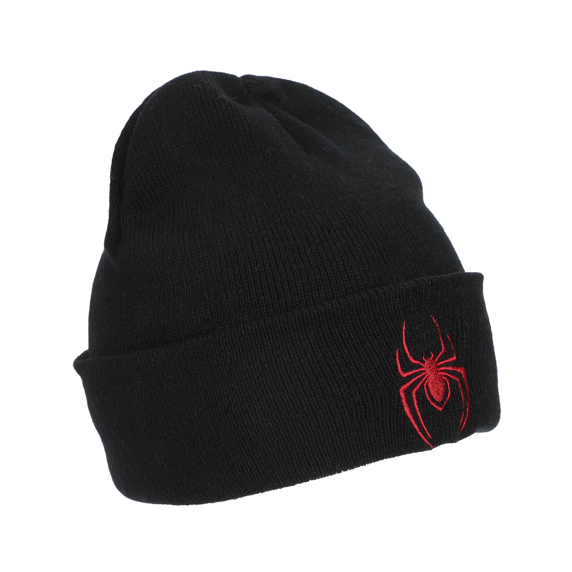 Miles Morales Game Miles Morales Spider Logo Embroidery Acrylic Knit Standard Cuff Beanie