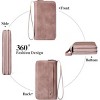 Ladies' clutch bag with anti-theft wrist strap,leather wallet,large-capacity credit card holder,handle-style carry strap - 4 of 4